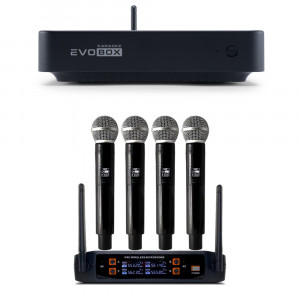 Караоке система Evobox Plus с четырьмя радиомикрофонами